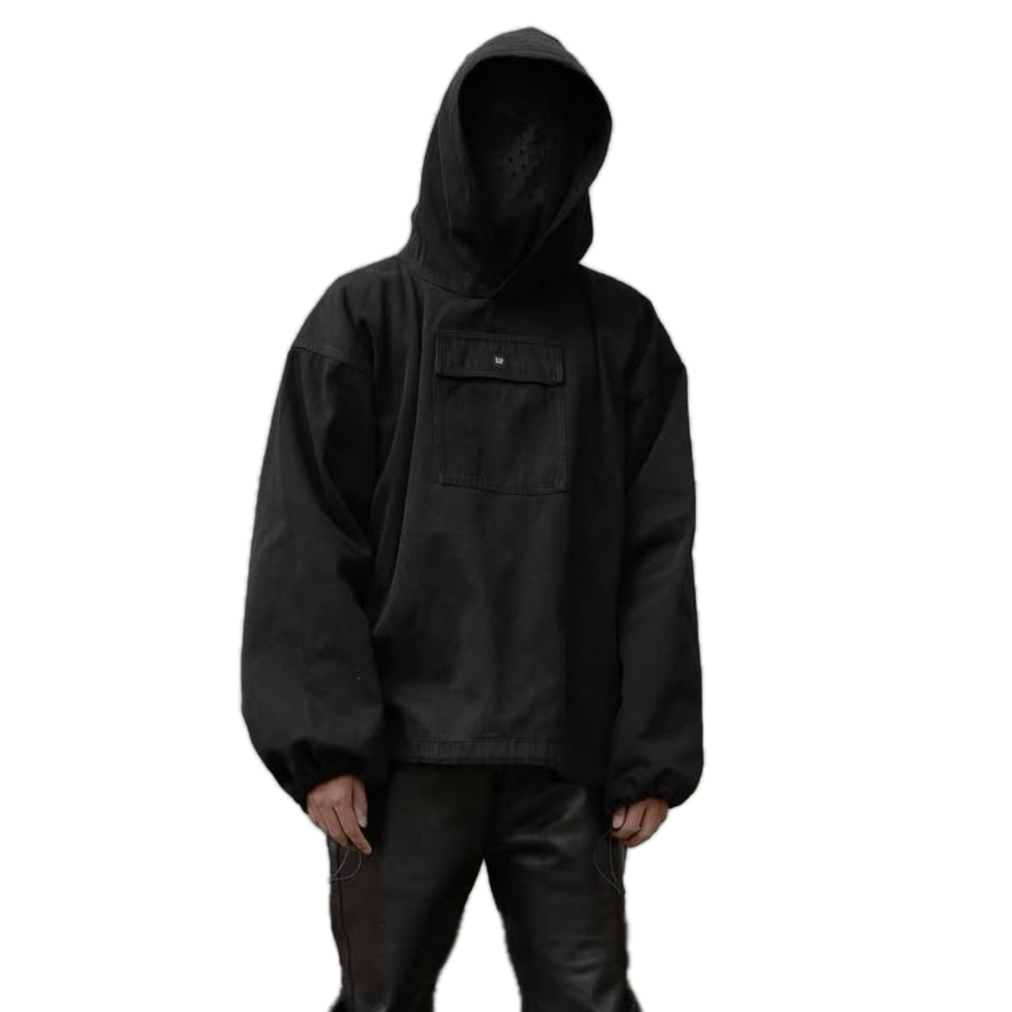 YZY GAP BALENCIAGA SATEEN ANORAK BLACK