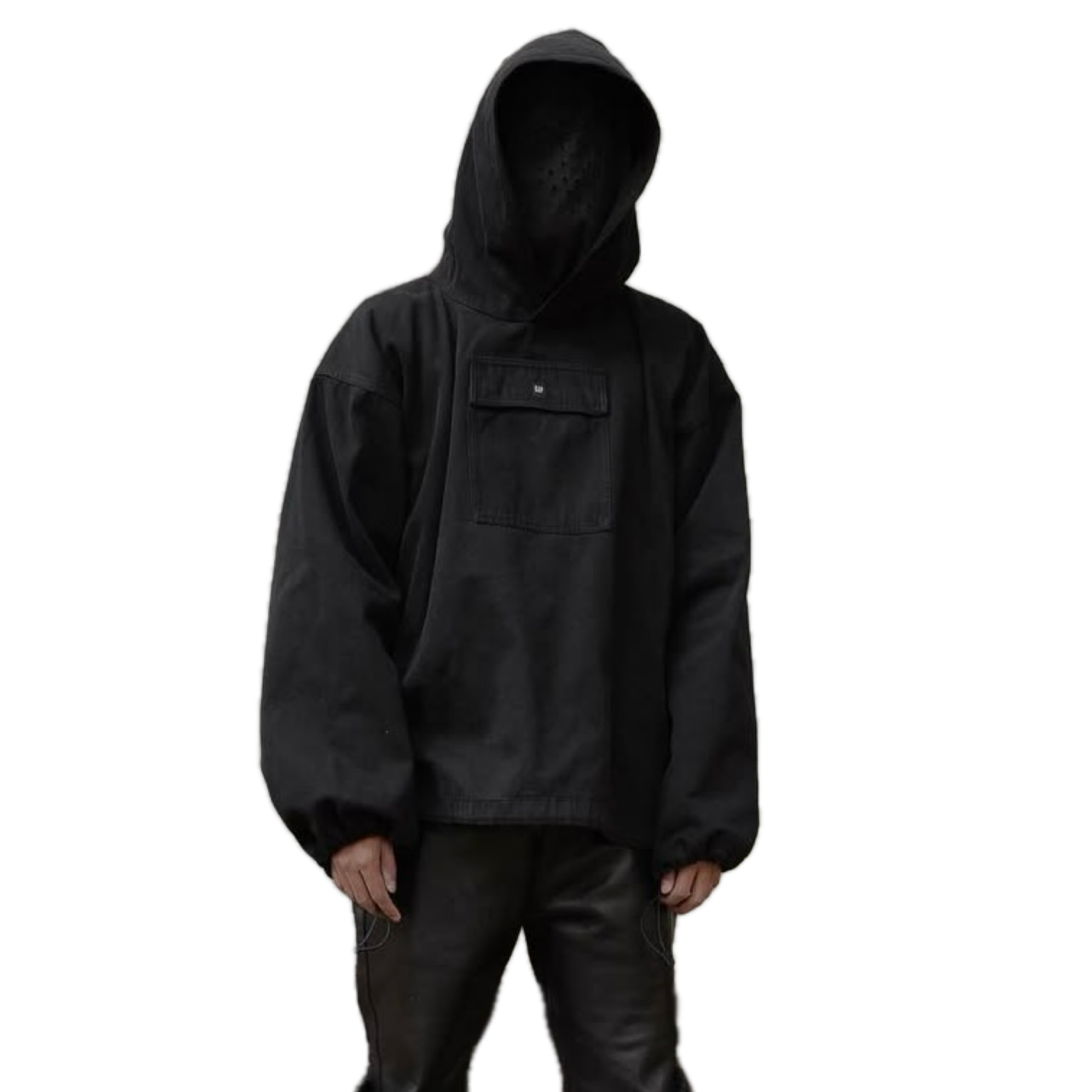 YZY GAP BALENCIAGA SATEEN ANORAK BLACK