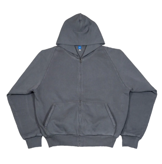 YZY GAP ZIP UP HOODIE DARK GREY